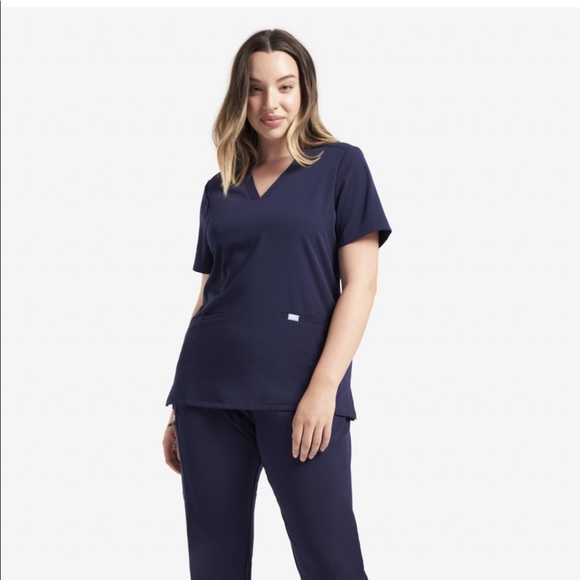 NWT Small Lago Navy Scrub Tops - Picture 1 of 4